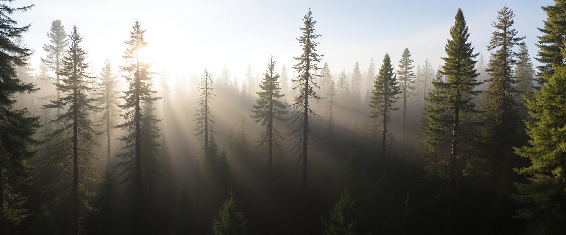 Skog i solljus